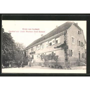 alte AK Durbach, Gasthof zur Linde, Besitzer E. Siebert