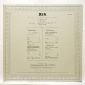 PAUL SACHER, HM LINDE - SCARLATTI sinfonia no.2 ARCHIV LP EX++
