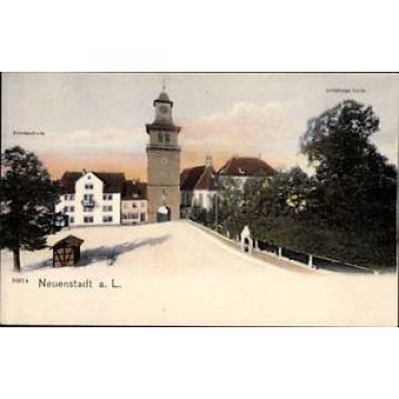 Ak Neuenstadt am Kocher Alte Linde, Blick auf den Turm und... - 1443276