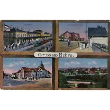 Berbra, Bahnhof-An der Linde-Bahnhofstraße, Ak von 1918