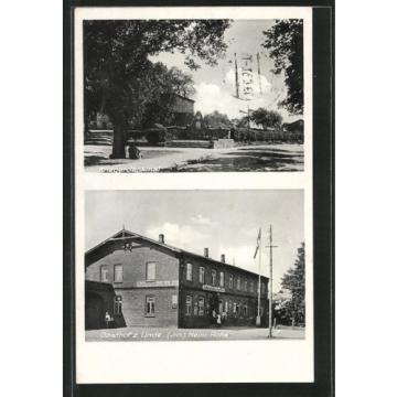 schöne AK Hassendorf, Gasthof zur Linde v. H. Rohe, Kriegerdenkmal 1937