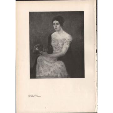 Pensive Woman Holding a Crystal Ball  - 1918 Vintage Print - Ossip L Linde