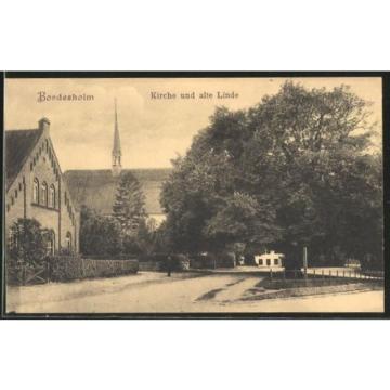 tolle AK Bordesholm, Kirche und alte Linde 1917