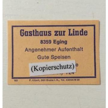 Zündholzetikett: Gasthaus Zur Linde 8359 Eging      (21011514)