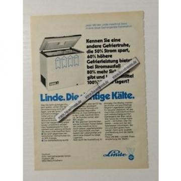 Werbung ca A5: Linde Gefriertruhe 1980 (15081429)