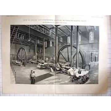 1890 View Of Engine And Compressor Room 150 Ton Icemaking Plant Linde