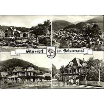 DDR Postkarte Thüringen SITZENDORF Schwarzatal 1982 ua. Hotel Zur Linde, FDGB H.