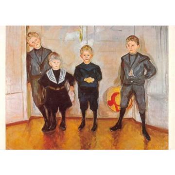 Edvard Munch, Die Sohne des Dr Linde MUseum Behnhaus Postcard