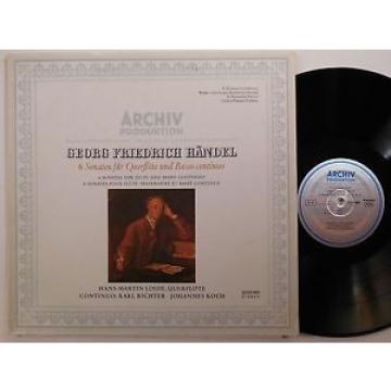 HANS MARTIN LINDE Handel 6 Sonatas Querflote ARCHIV LP 2533 060