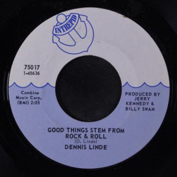 DENNIS LINDE: Good Things Stem From Rock &amp; Roll / Kitty Starr 45 Rock &amp; Pop