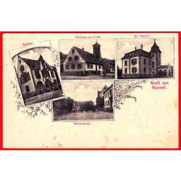 A214) Kürzell Mehrbild-Ak mit Gasthaus zur Linde gel. 1911