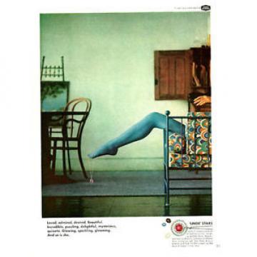 1973 vintage Ad, &#039;Linde&#039; Star Sapphire Jewelry, blue legs! -102713