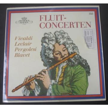 Flute concertos Vivaldi Leclair Pergolesi Blavet Linde Schaeffer Nicolet lp EX