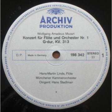 Mozart -  Linde, Holliger Flute and Oboe concerto ARCHIV LP