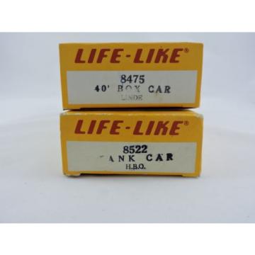 Set of 2 LIFE-LIKE 8475 Linde Box Car &amp; 8522 Hudson Tank Car HO scale train HBO