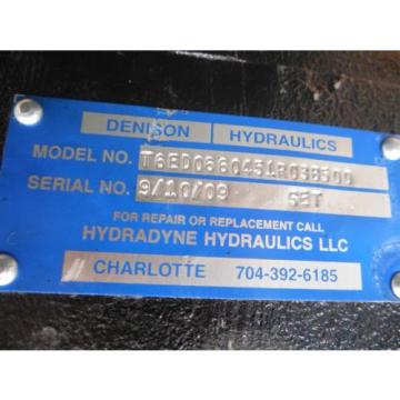 NEW Denison / Hydraline Hydraulics T6ED0660451R038500 Hydraulic Vane Pump