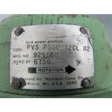 Rexnord PVS-PSSO Pressure CompensatedHydraulic Pump w/Subplate 1&#034; NPT 1&#034; Shaft