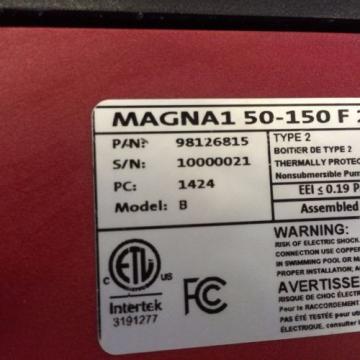 Grundfos Magna 1 50-150 F280 Electronic Circulator Pump