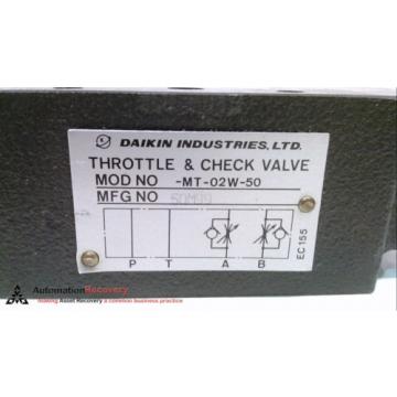 DAIKIN -MT-02W-50, HYDRAULIC THROTTLE VALVE, NOMINAL DIAMETER: 1/4#034; #228715