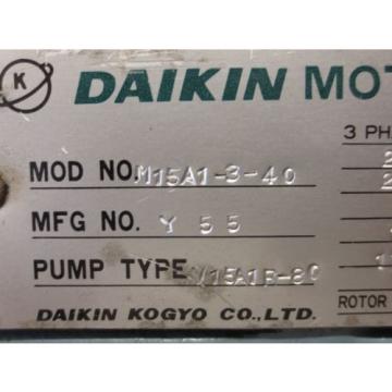 DAIKIN HYDRAULIC OIL MOTOR PUMP M15A1-3-40 PISTON PUMP PVS-1B-16N3-Z-E13