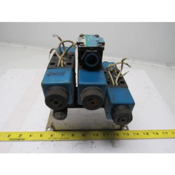 Vickers DG4V-3S-2A-M-FW-B5-60 110V Hydraulic Solenoid Valve W/Aluminum Manifold