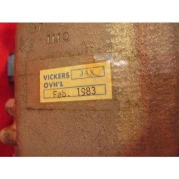 Vickers Hydraulic pump AA-32516-L2A Overhauled From Repair Station Warrant