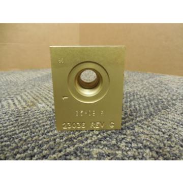 VICKERS 23036 HYDRAULIC BLOCK I/O FOR CARTRIDGE RELIEF VALVE Origin