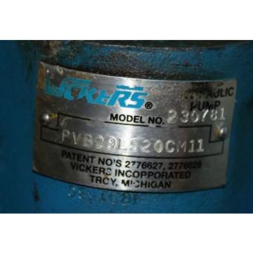 Vickers, PVB29LS20CM11, 230781, PVB29 LS 20 CM 11 Eaton 378805 Hydraulic Pump