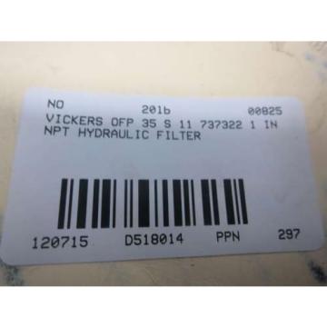 Origin VICKERS OFP 35 S 11 737322 HYDRAULIC FILTER D518014