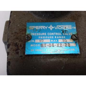 Origin OLD SPERRY VICKERS RT-06-X2-23 HYDRAULIC PRESSURE CONTROL VALVE DJ