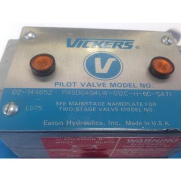 Origin VICKERS PA5DG4S4LW-012C-H-60-S471 HYDRAULIC PILOT VALVE, 24 VDC 868988 18A