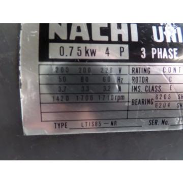 NACHI HYDRAULIC PUMP LTIS85-NR USV-0A-A2-075-4-10 VDS-0B-1A2-10 LOT#2072M