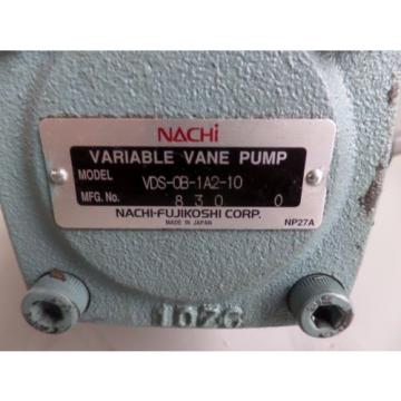 NACHI HYDRAULIC PUMP LTIS85-NR USV-0A-A2-075-4-10 VDS-0B-1A2-10 LOT#2072M