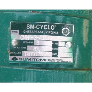 SM-CYCLO TC-F / FB-3B 3-PHASE INDUCTION MOTOR W/BRAKE SUMITOMO CNHM-3-410H-YA-B