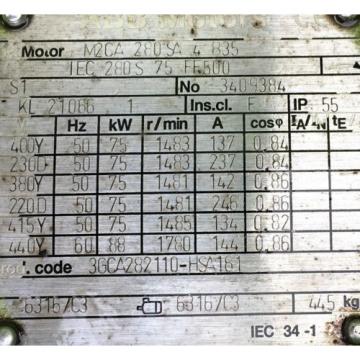 120 HP ABB ELECTRIC MOTOR 1780 RPM WITH THREE REXROTH R900 HYDRAULIC pumpsS