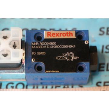 Rexroth R900049890 M-4SED6D13/350CG96N9K4 Hydraulic Solenoid Valve 80/96VDC origin