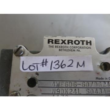 REXROTH SOLENOID VALVE 4WE6D6-60/DG24 N9DK24L S043A-1170 ES-1063B-69 1362M James