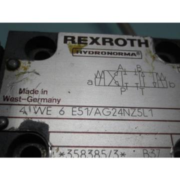 REXROTH HYDRONORMA  VALVE 4 WE6 E51/AG24NZ5L1 43 4WE6E51/AG24NZ5L143