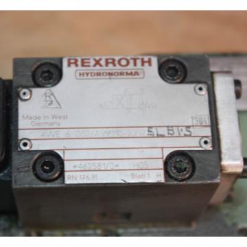 Rexroth HYDRONORMA 4 WH 22 E60UET 4WE 6 D52AW110-50NZ5LB15 Hydraulic Valve