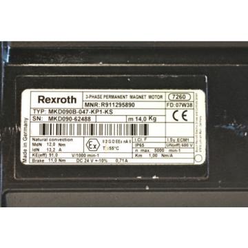 Rexroth Indramat Servomotor MKD090B-047-KP1-KS