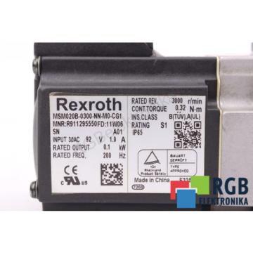 MSM020B-0300-NN-M0-CG1 R911295550 01KW 92V 1A 200HZ 3000R/MIN REXROTH ID27471