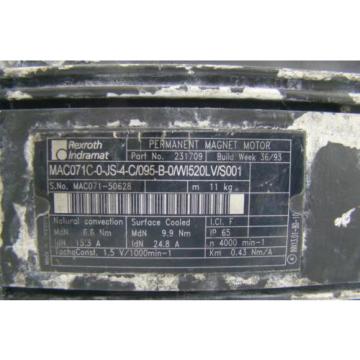 Rexroth Indramat Permanent Magnet Motor MAC071C-0-JS-4-C/095-B-0/WI520LV/S001