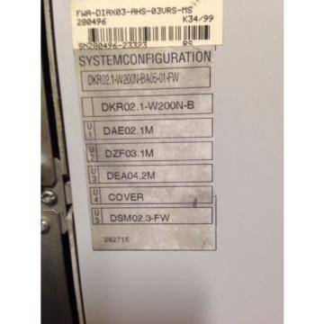 Rexroth Indramat DKR021-W200N-BA05-01-FW AC Controller Drive Nice