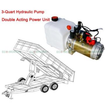 3 Quart 12VDC Double-acting High Quality Hydraulic Pump-Dump Trailer w/ Remote