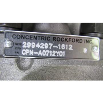NEW CONCENTRIC ROCKFORD 2994297-1612 B HYDRAULIC PISTON PUMP CPN-A0712Y01