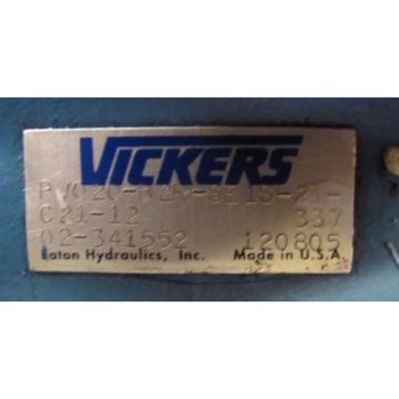 VICKERS PV020-B2R-SE1S-21-C21-12 02-341552 HYDRAULIC PISTON PUMP REBUILT