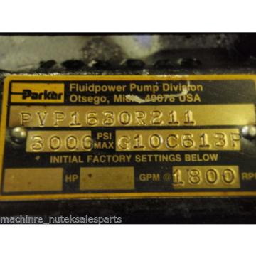Parker Hydraulic Pump PVP161630R11_3000 PSI MAX_1800 RPM