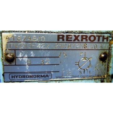 REXROTH 1PV2V3-42/25RA12MS 40 A1, HYDRAULIC VANE PUMP, 40 BAR, 1450 RPM