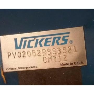 VICKERS PISTON PUMP PVQ20B2RSS3S21_CM712