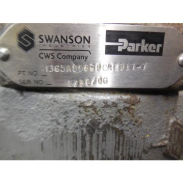 NEW SWANSON HYDRAULIC PUMP M365A998SPCREB17-7 PARKER COMMERCIAL